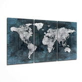 World Map Mega Glass Wall Art.